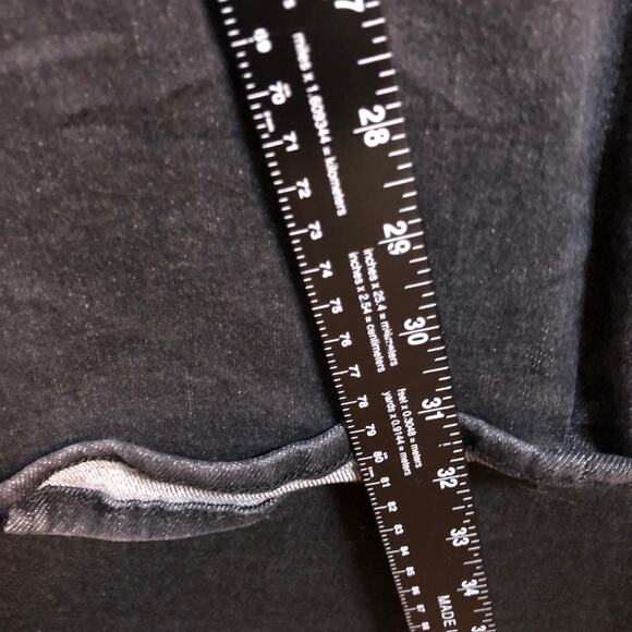 Express Womens Jeans Black Denim Mid Rise Skyscraper Stretch 10 R - Picture 9 of 13